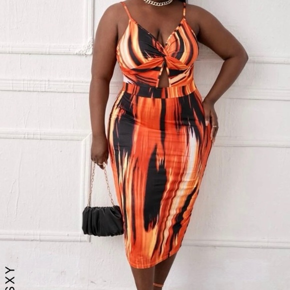 Dresses & Skirts - SHEIN SKY Front Twist Tye Dye Dress